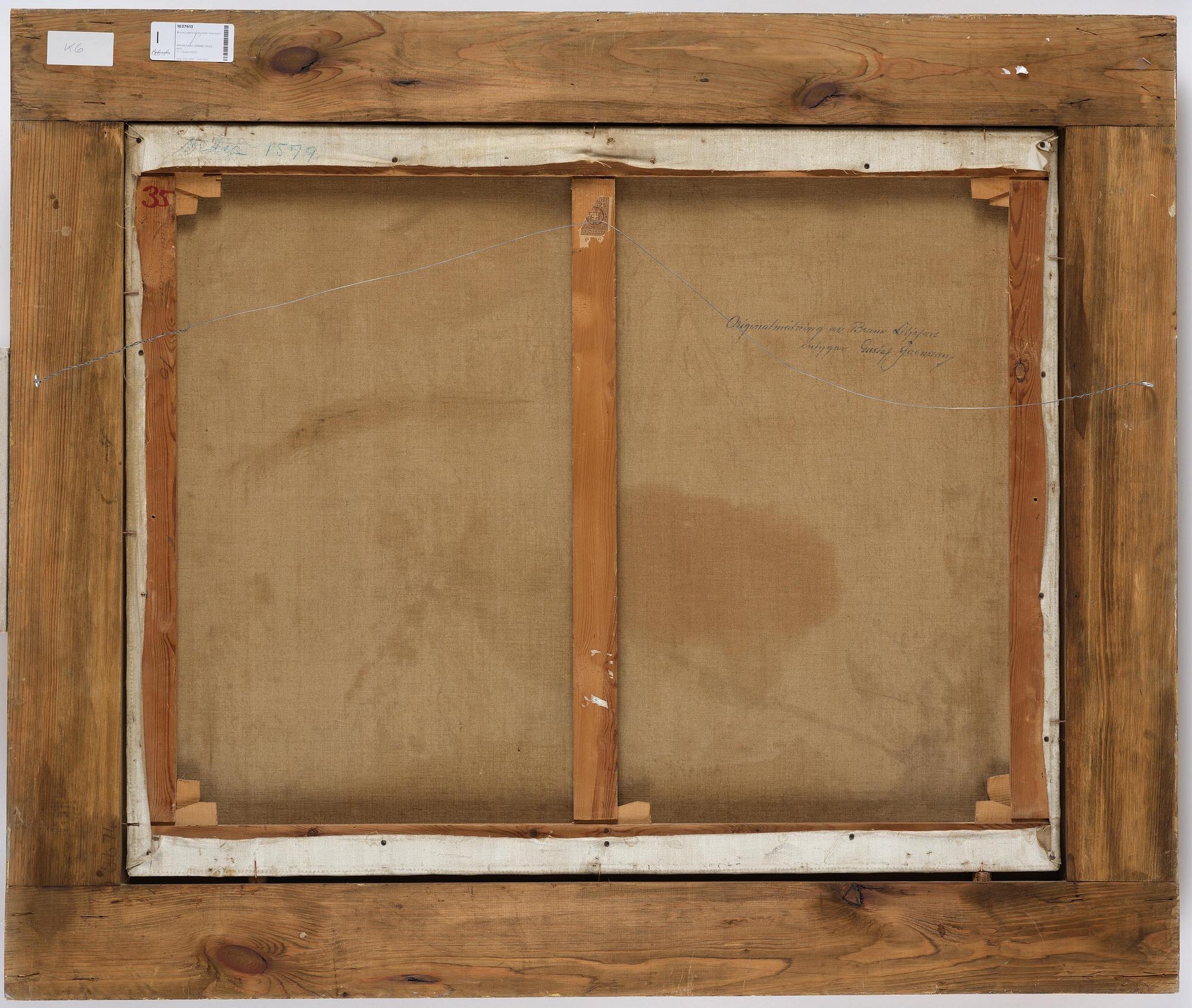 Artwork by Bruno Liljefors, Goshawk with prey, Made of Oil on canvas