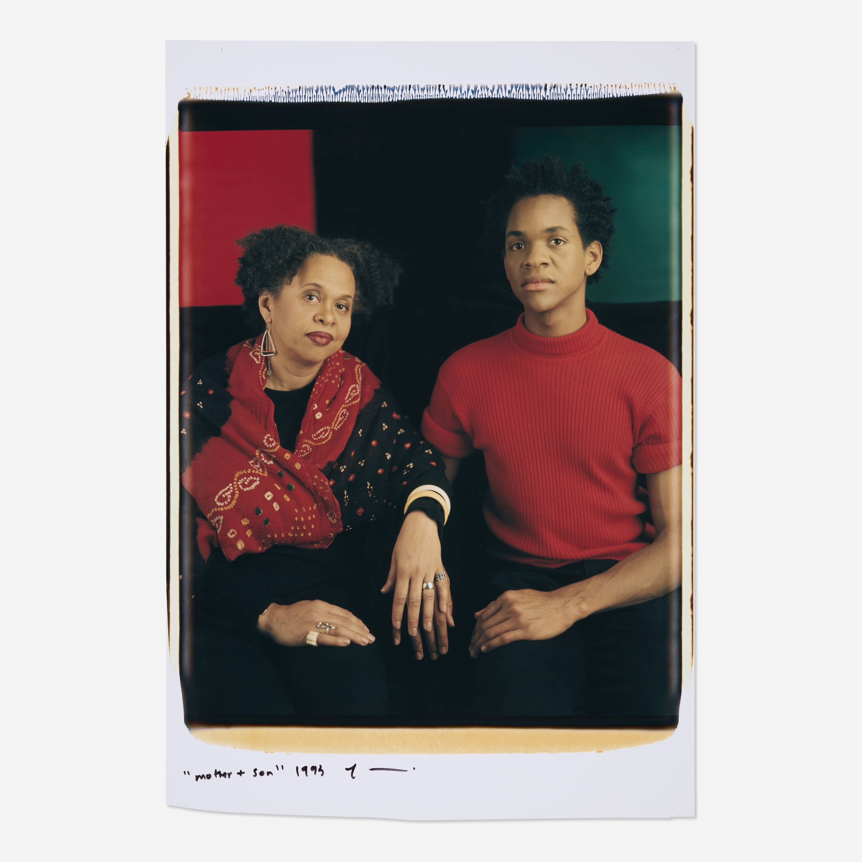 Artwork by Lyle Ashton Harris, Mother + Son, Made of Large-format Polaroid Polacolor print
