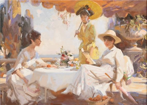 - Ladies at Tea by John R. Townsend