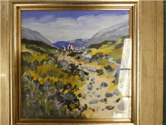 Walkers at The Glas Allt. Acrylic - Kathleen Bremner