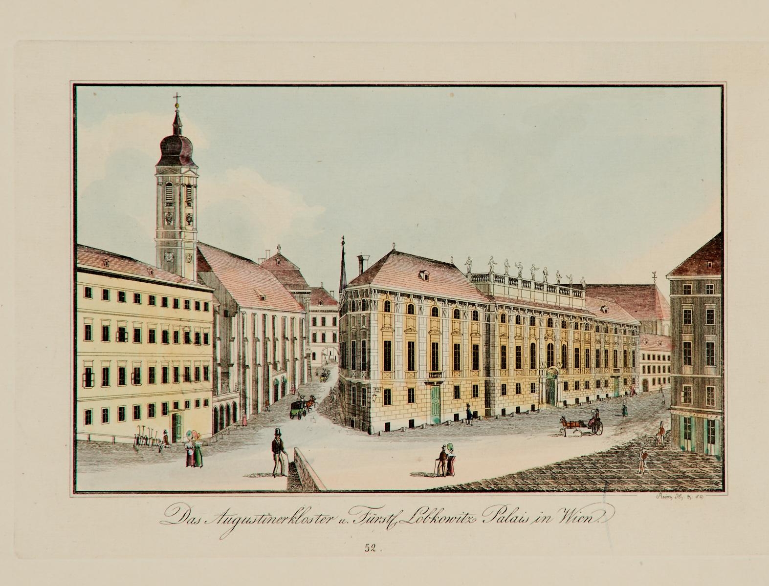 Artwork by J. V. Reim, Österreich - Wien - Reim - Sammlung, Made of 21 altkolor. Umrissradierungen