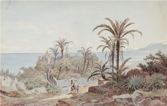 2 Ansichten von Bordighera und Umgebung by Carl Rottmann, 1826