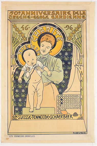 50e anniversaire de la crèche-école gardienne de St-Josse-ten-Noode et Schaerbeek by Adolphe Crespin, 1896