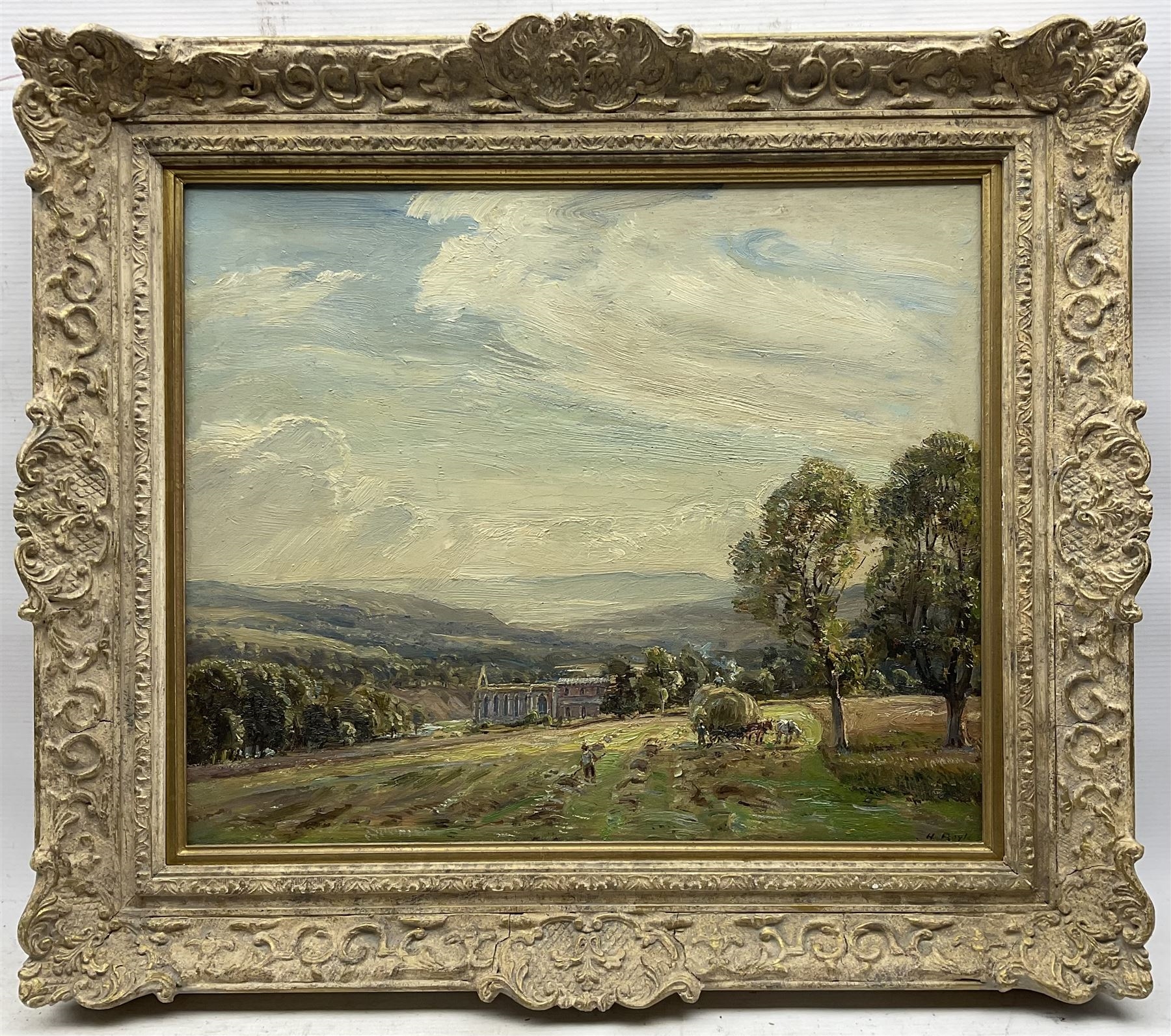 Herbert Royle | Haymaking above Bolton Abbey | MutualArt
