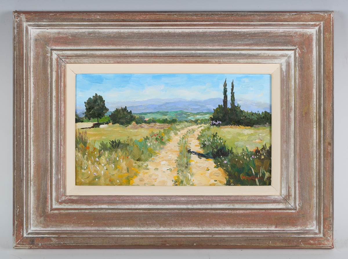 Artwork by Marcel Gatteaux, Path from Bonneaux, Made of oil on board