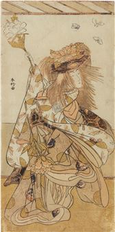 An actor performing the Lion Dance ( Shakkyo ) - Shunko Katsukawa