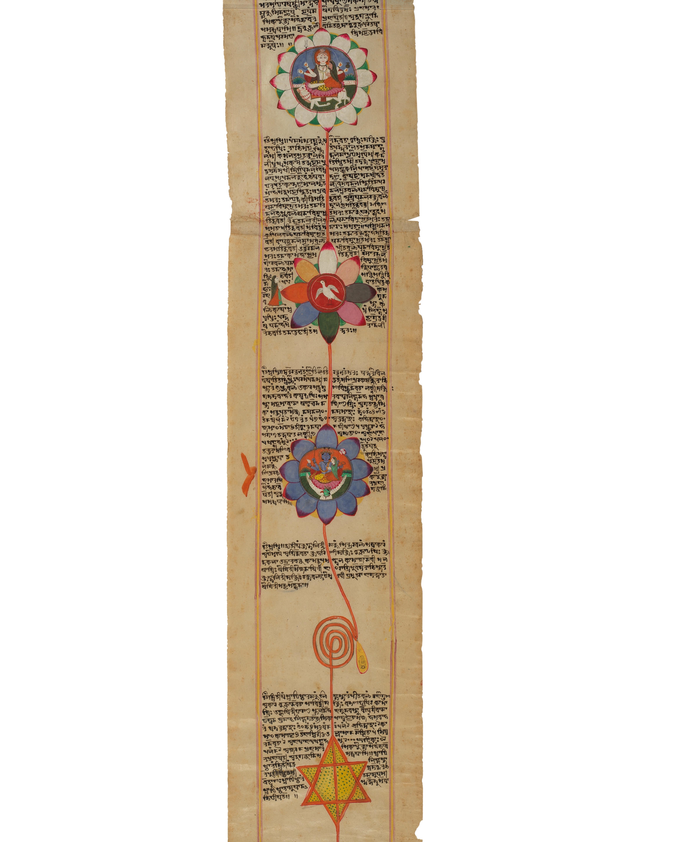 Kashmir School, 19th Century | An illustrated Hindu devotional scroll ...