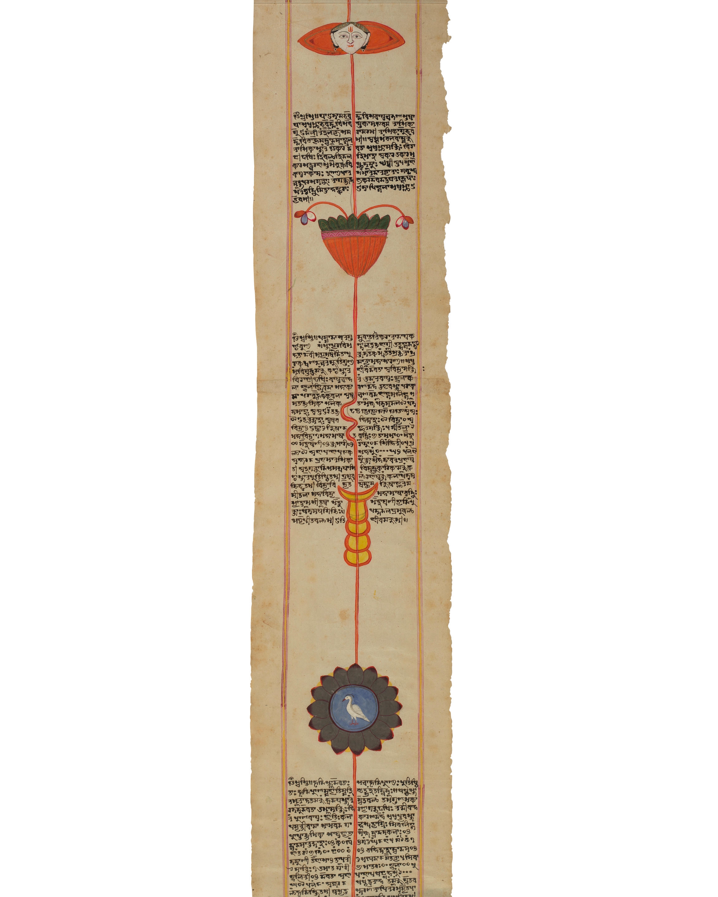 Kashmir School, 19th Century | An illustrated Hindu devotional scroll ...