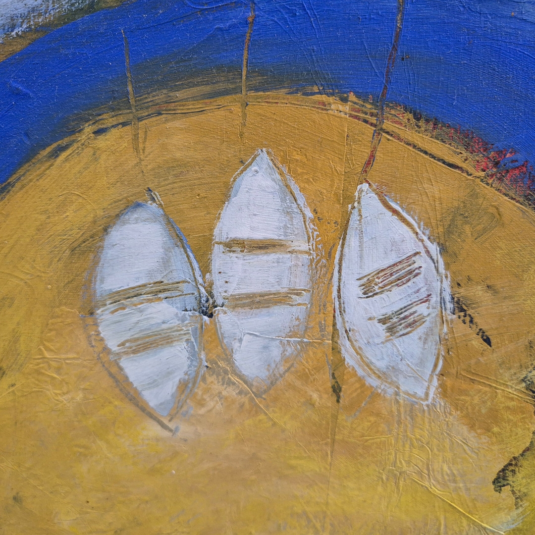 Artwork by Becky Borman, GOLDEN DAYS, Made of mixed media