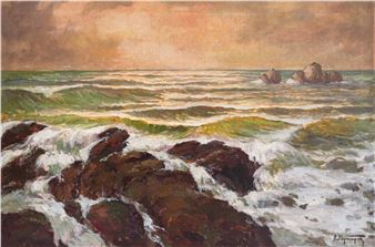 Stormy sea [late 1940s] - Alexander Mutafov