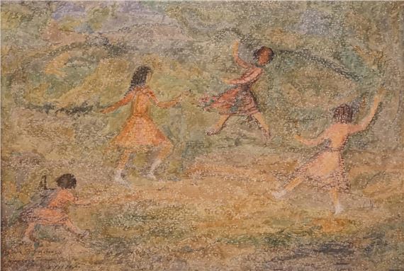 LAS CHICAS EN EL BOSQUE by Leónidas Gambartes