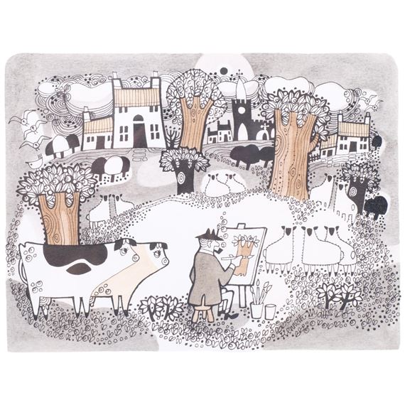 The Critics, The Artist Observed By Farm Animals - Kenneth Wyatt