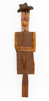 Uri Shulevitz "Figure" Carved Wood Sculpture - Uri Shulevitz