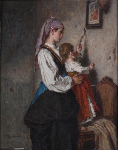 A YOUNG MOTHER - Alexandre-Marie Guillemin