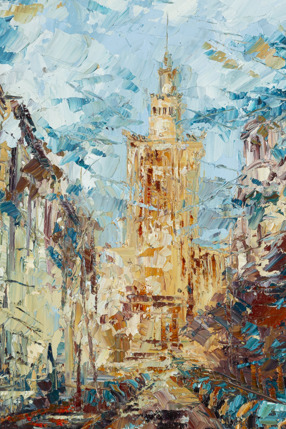 Artwork by Krystyna Róż-Pasek, The shine of Warsaw, Made of oil/canvas