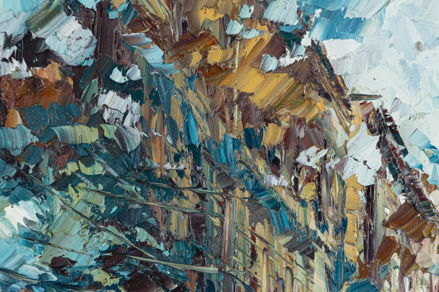 Artwork by Krystyna Róż-Pasek, The shine of Warsaw, Made of oil/canvas