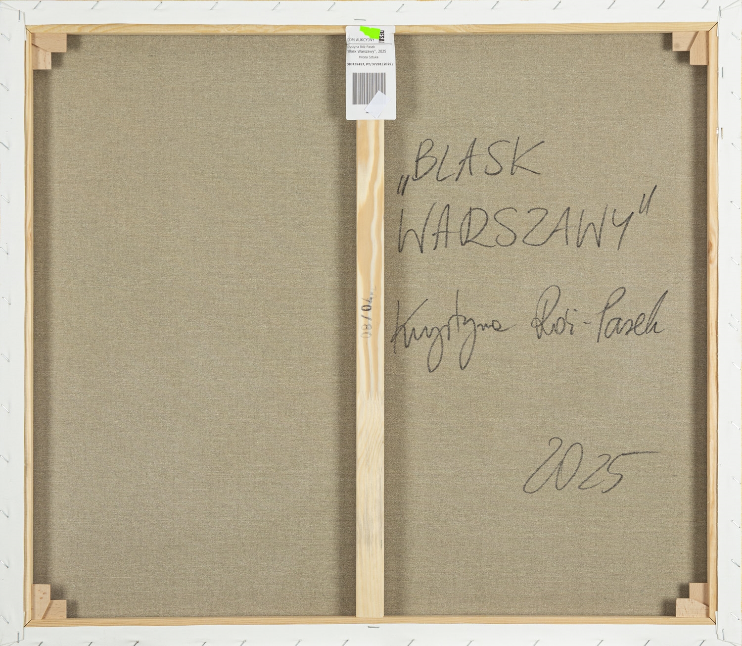 Artwork by Krystyna Róż-Pasek, The shine of Warsaw, Made of oil/canvas