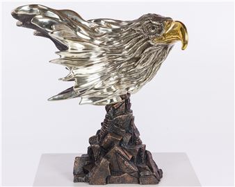 Javier Arenas Silver Plated Eagle Bust by D'Argenta - Javier Arenas