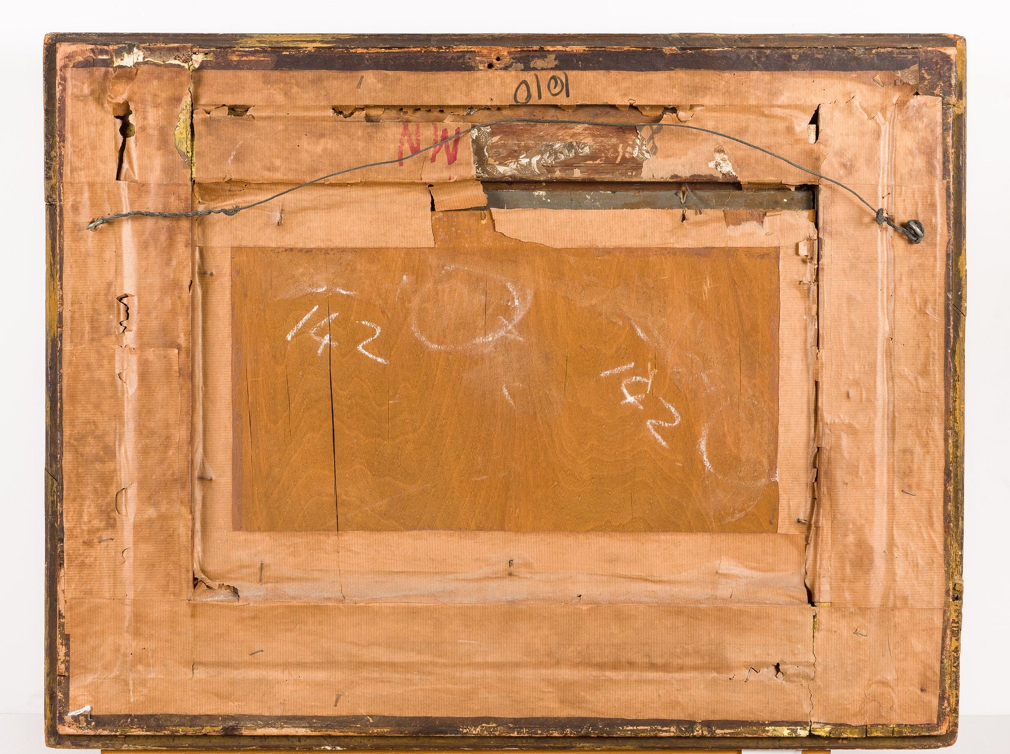 Artwork by H. Knight, Sailing Ships, Made of Oil on Canvas,   in red