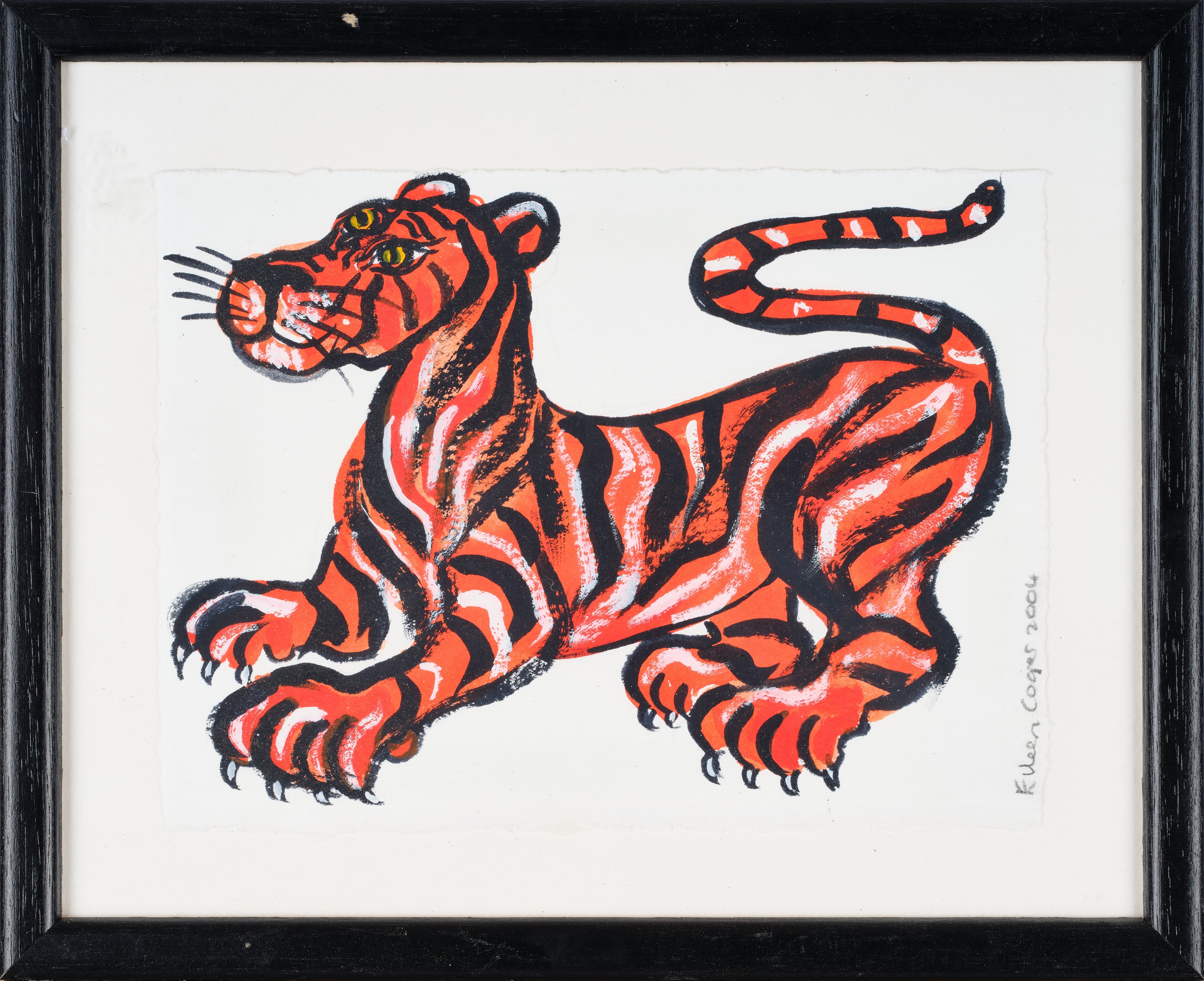 Artwork by Eileen Cooper, Tiger, Made of mixed media