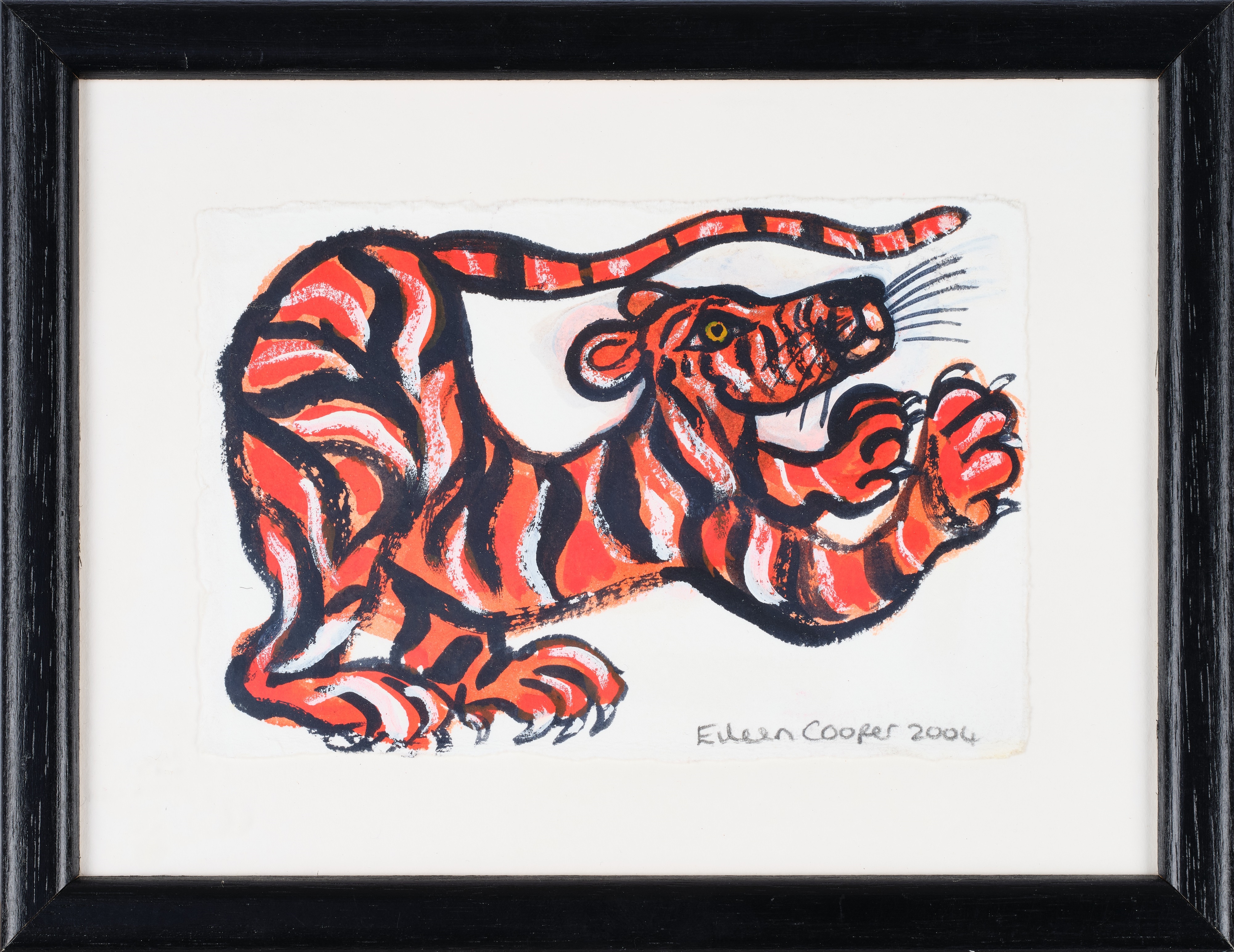 Artwork by Eileen Cooper, Tiger, Made of mixed media