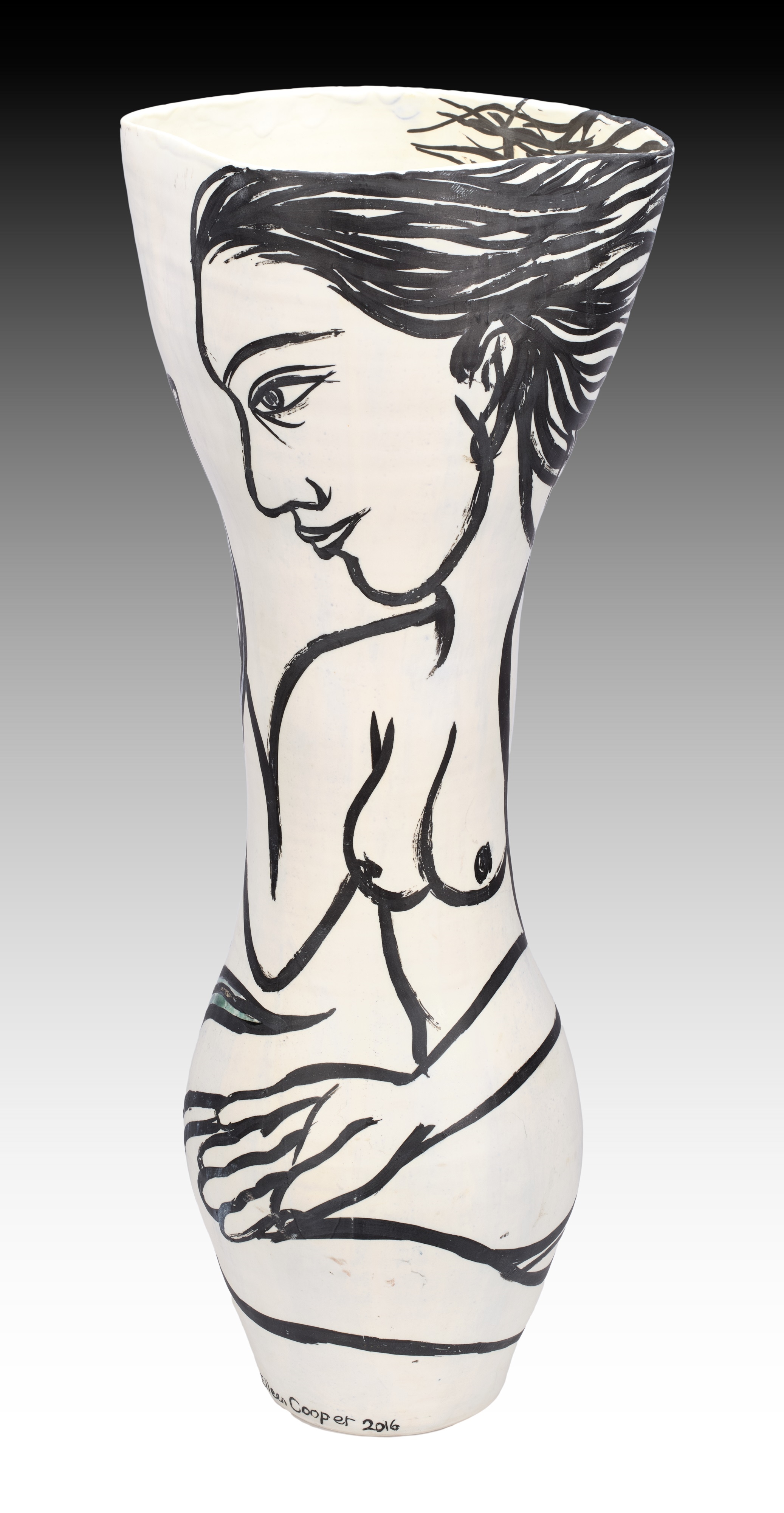 Artwork by Eileen Cooper, A Close Friend, Made of porcelain vase