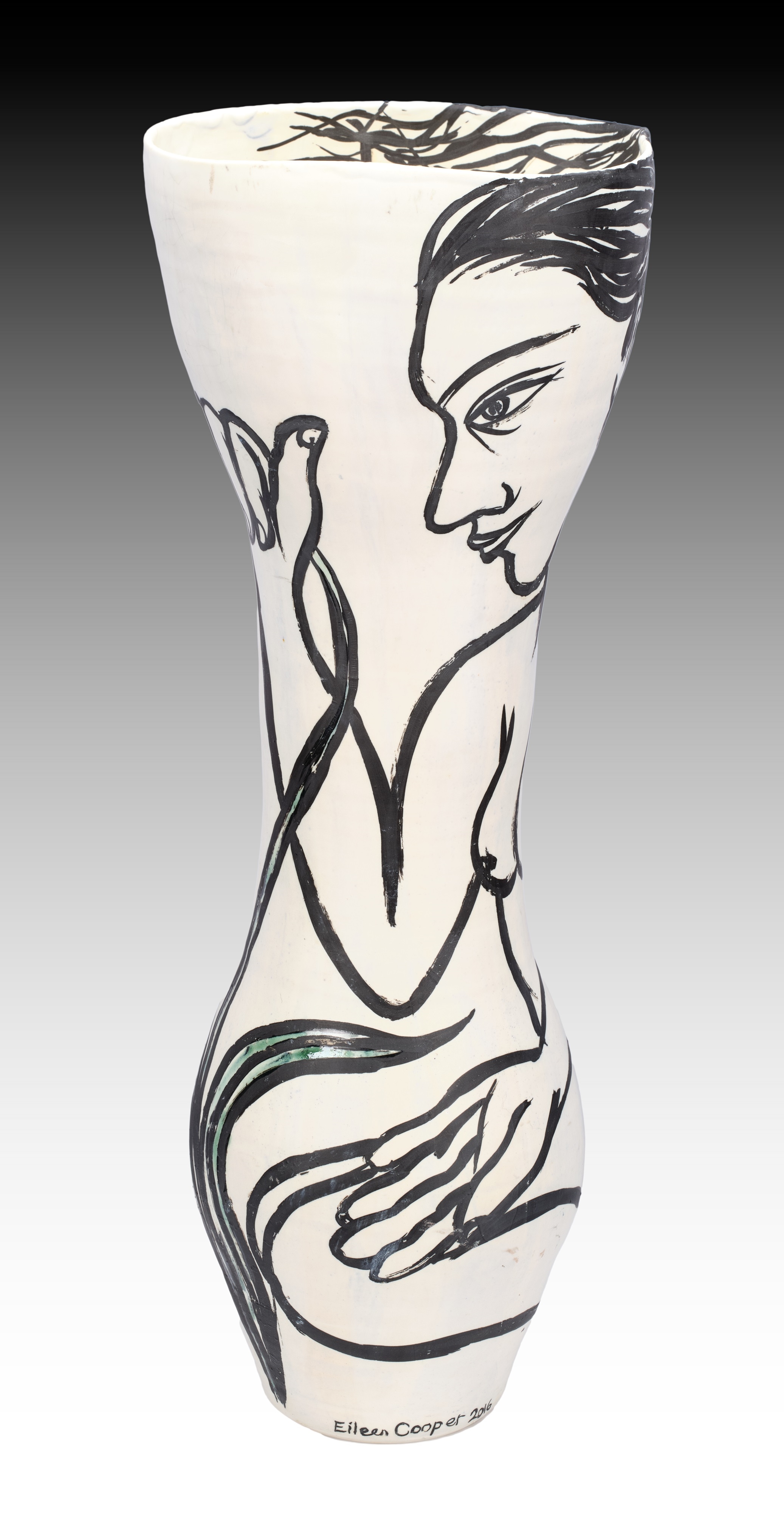 Artwork by Eileen Cooper, A Close Friend, Made of porcelain vase