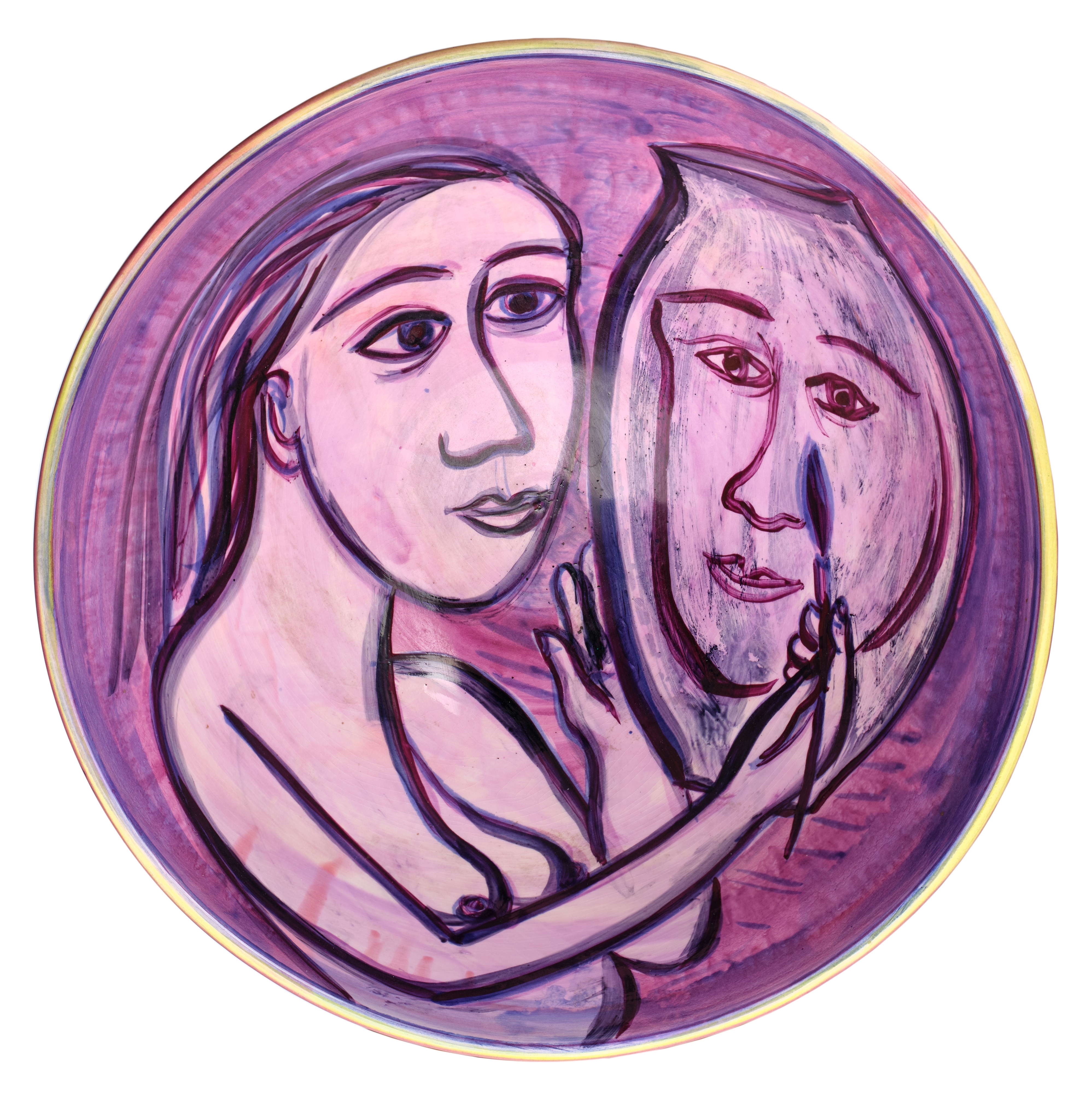 Artwork by Eileen Cooper, Self portrait, Made of ceramic