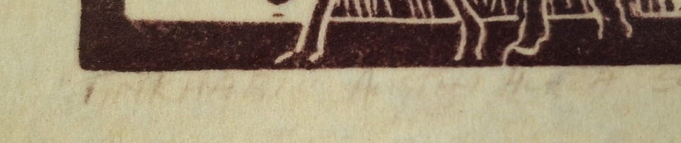 Artwork by Austin Hleza, Tinkhabi, Made of Linocut