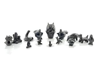 LOT OF 14 DOROTHY & PAUL GUTIERREZ SANTA CLARA ASSORTED POTTERY ANIMALS - Paul Gutierrez