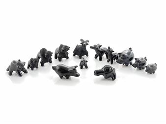 LOT OF 13 DOROTHY & PAUL GUTIERREZ SANTA CLARA ASSORTED POTTERY ANIMALS - Paul Gutierrez