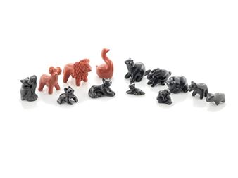 LOT OF 13 DOROTHY & PAUL GUTIERREZ SANTA CLARA ASSORTED POTTERY ANIMALS - Paul Gutierrez