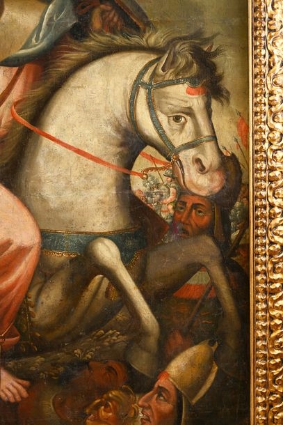 Cuzco School, 18th Century | Saint James on horseback overcoming Inca ...