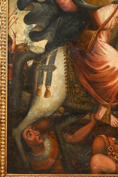 Cuzco School, 18th Century | Saint James on horseback overcoming Inca ...
