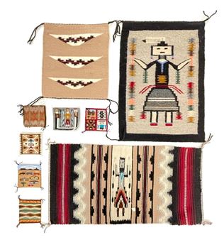 LOT OF 9 ASSORTED NAVAJO RUGS - La Rose Bia