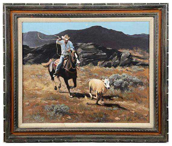 Calf Ropin by Bob Tommey