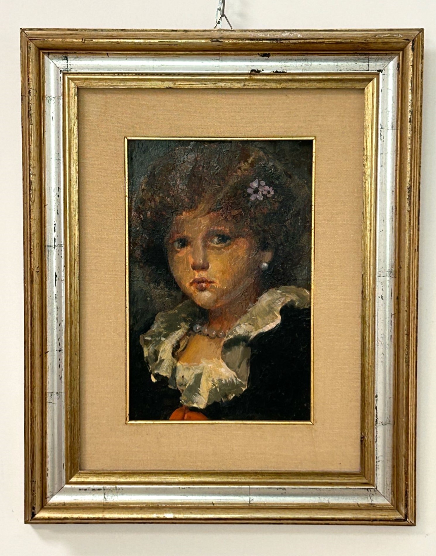 Artwork by Marino Faliero, Volto di fanciulla, Made of olio su tavola