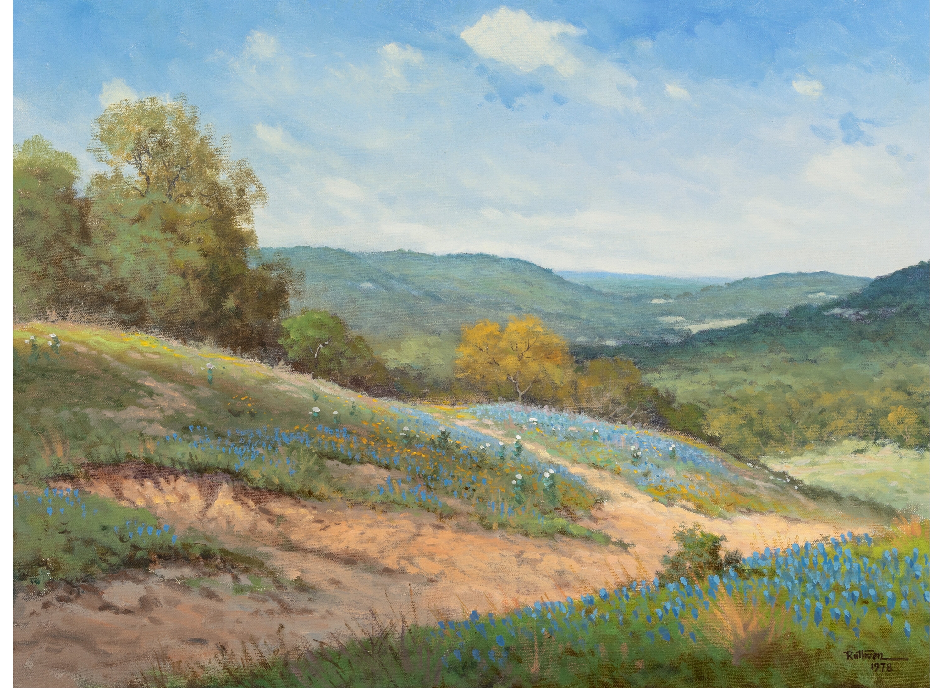 Jerry Ruthven | Bluebonnets in the Trees (1978) | MutualArt