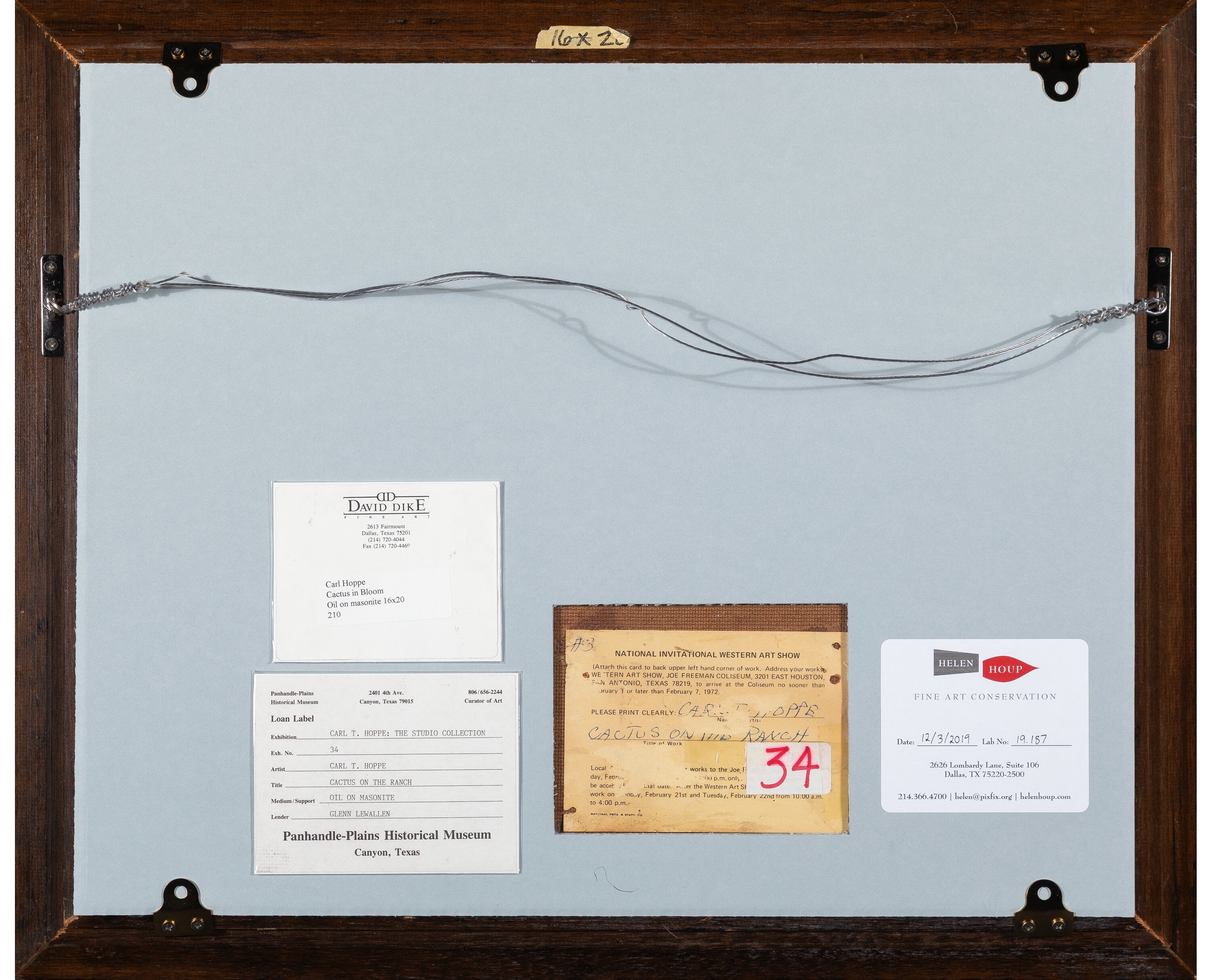 Artwork by Carl Thomas Hoppe, Cactus on the Ranch, Made of Oil on Masonite