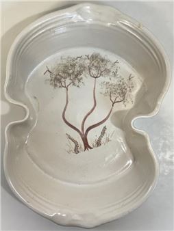 PRETTY JACK BURKE SIGNED STUDIO POTTERY DISH - Jack Burke