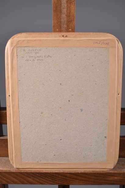 Artwork by Alfred André Géniole, Alfred-André GÉNIOLE (Nancy 1813 - Bicêtre 1861). Les femmes et le garçonnet, Made of pencil drawing, watercolor