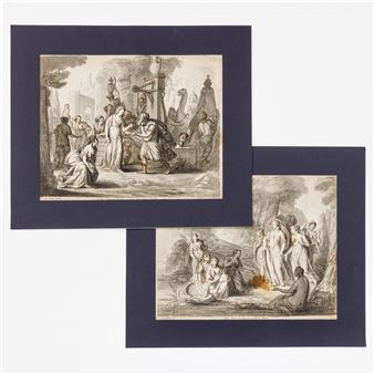 Old Testament scenes: Abraham and Rebecca - Nicolas Joseph Delin