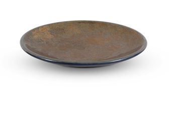 22K GILT DECORATIVE PLATE Diameter: 17 1/2 in. - Tove B. Johansen