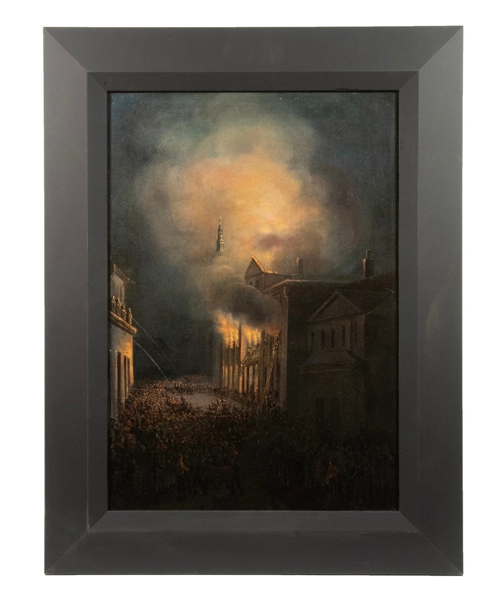 Artwork by Nicolino Vicompte Calyo, The Great Fire of New York, June 16, 1835, Made of oil on canvas