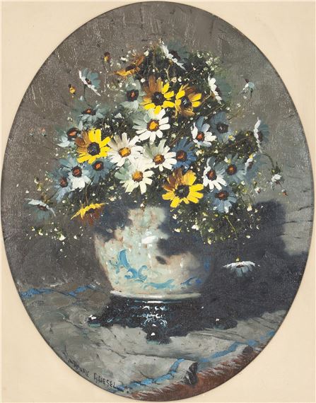 Hennie Griesel (South African 1931 - 2015) VASE WITH BLUE by Hennie Griesel