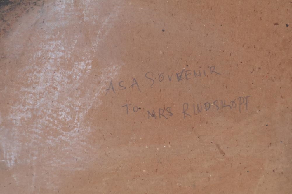 Artwork by Jerome Myers, Mrs. Rindskopf, Made of Pastel and Pencil on Board