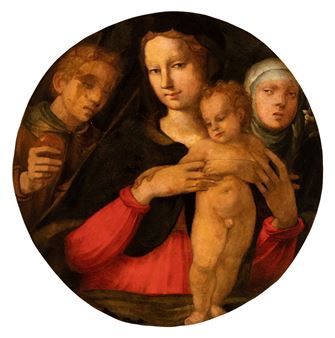 Madonna and Child, Saint Ansano and Saint Catherine of Siena - Bartolomeo Neroni