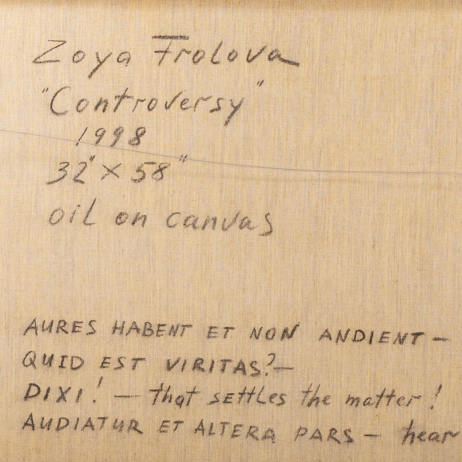 Artwork by Zoya Frolova, Controversy, Made of Oil on canvas