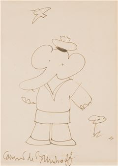 Sketch of Arthur from Babar series - Laurent de Brunhoff