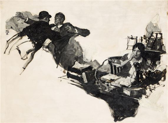 Bill teetered on his feet a second, then just sank out of sight by Saul Tepper, 1928